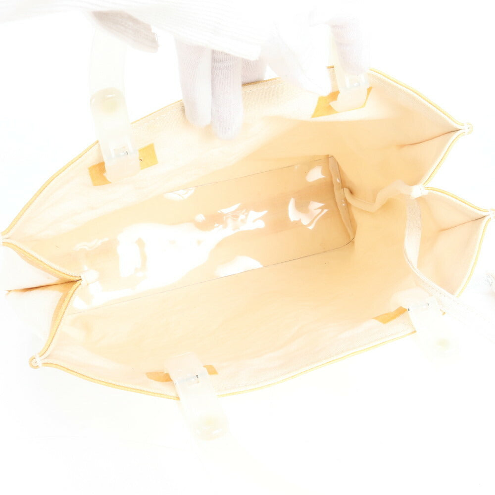 美品 ジルサンダー ポーチ付 キャンバス トート バッグ 肩掛け ショルダー ハンド A4 ベージュ レディース EEE CV23-9