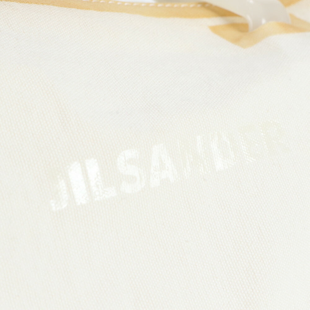 美品 ジルサンダー ポーチ付 キャンバス トート バッグ 肩掛け ショルダー ハンド A4 ベージュ レディース EEE CV23-9