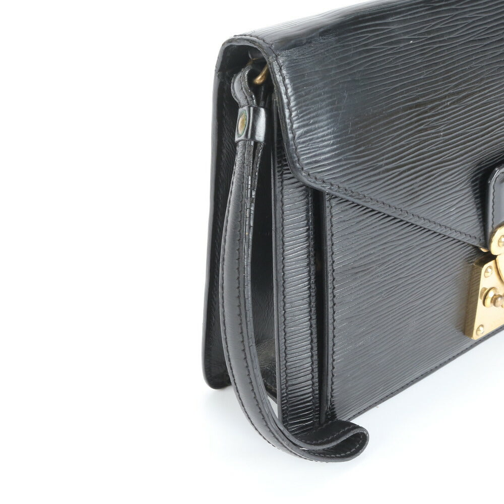 美品 ルイヴィトン エピ セリエ ドラゴンヌ M52612 レザー セカンドバッグ クラッチ ポーチ 通勤 ビジネス ブラック メンズ ERE CV34-5