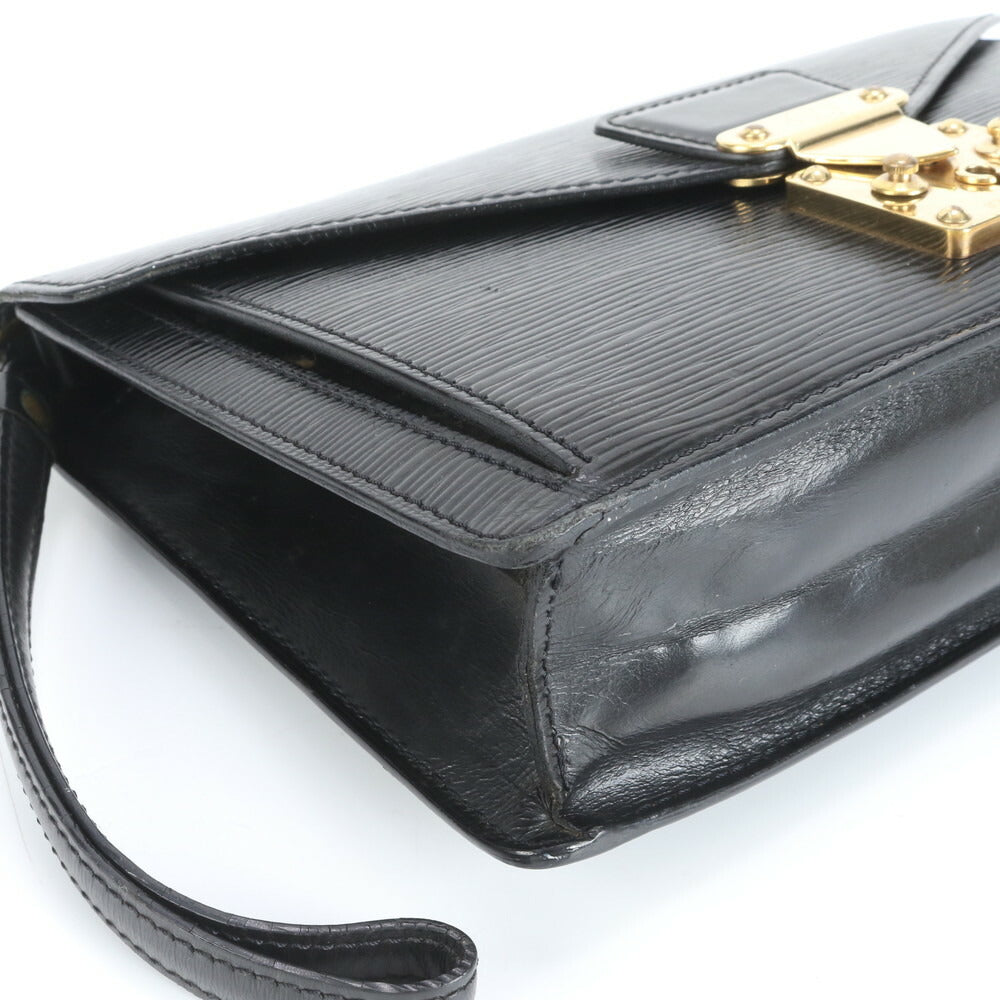 美品 ルイヴィトン エピ セリエ ドラゴンヌ M52612 レザー セカンドバッグ クラッチ ポーチ 通勤 ビジネス ブラック メンズ ERE CV34-5