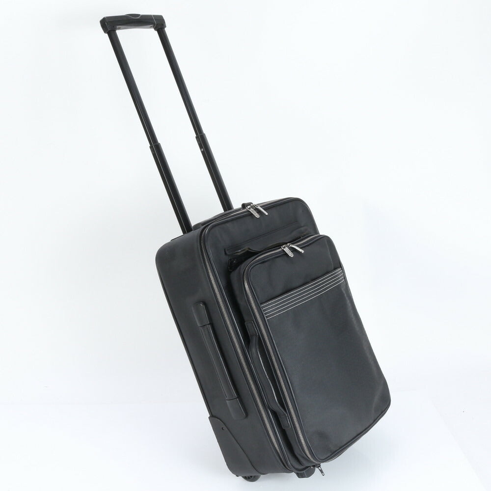 美品 ロエベ アナグラム レザー スーツケース キャリーケース バッグ 出張 旅行 トラベル ビジネス ブラック 黒 メンズ ERE CV31-1