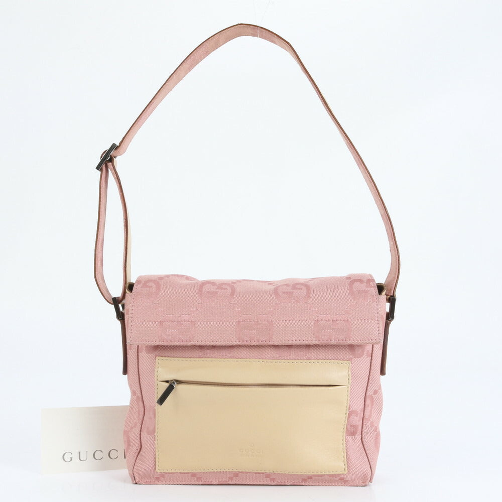 美品 グッチ ジャンボ GG レザー ショルダーバッグ 肩掛け ワンショルダー ピンク トート ハンド 001 3807 レディース EEE CV22-10