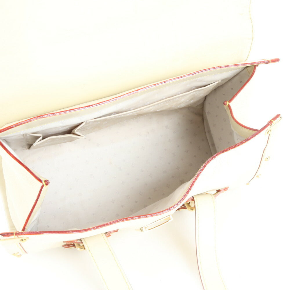 美品 ルイヴィトン スハリ エパヌイ GM M91854 レザー トート バッグ 肩掛け ショルダー ハンド ブロン 本革 レディース RUE CV25-6