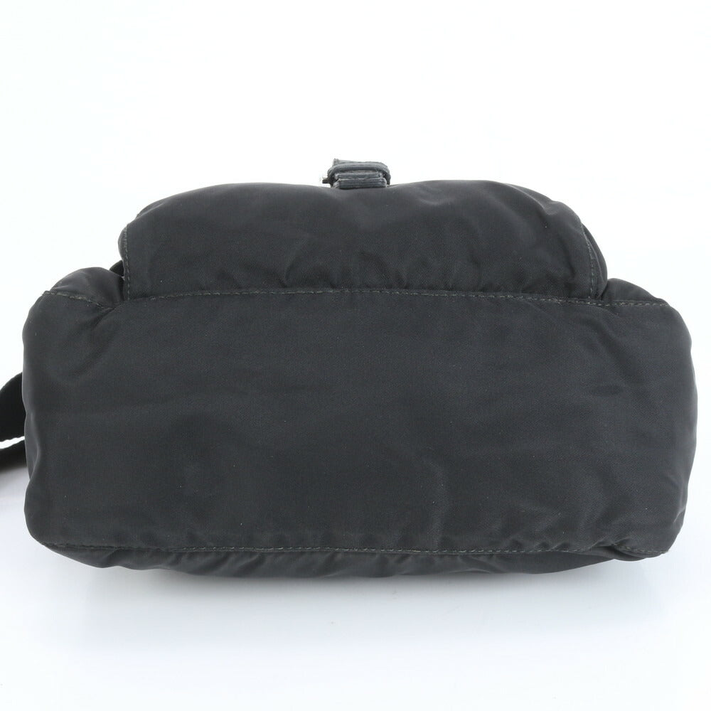 美品 プラダ ギャランティカード付 テスート ナイロン 三角ロゴ BT8994 レザー ショルダーバッグ 斜め掛け 黒 メンズ RUE CV24-7