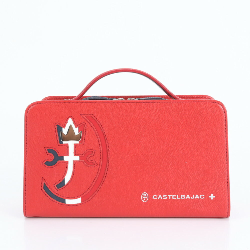 新品同様 カステルバジャック カルネ レザー セカンドバッグ クラッチ ポーチ 通勤 ビジネス メンズ ERE CV33-4