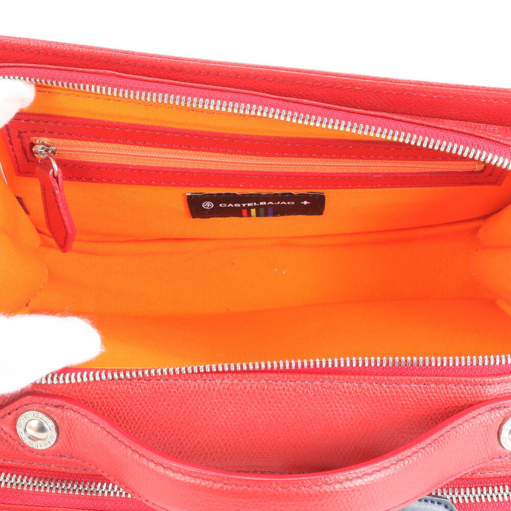 新品同様 カステルバジャック カルネ レザー セカンドバッグ クラッチ ポーチ 通勤 ビジネス メンズ ERE CV33-4