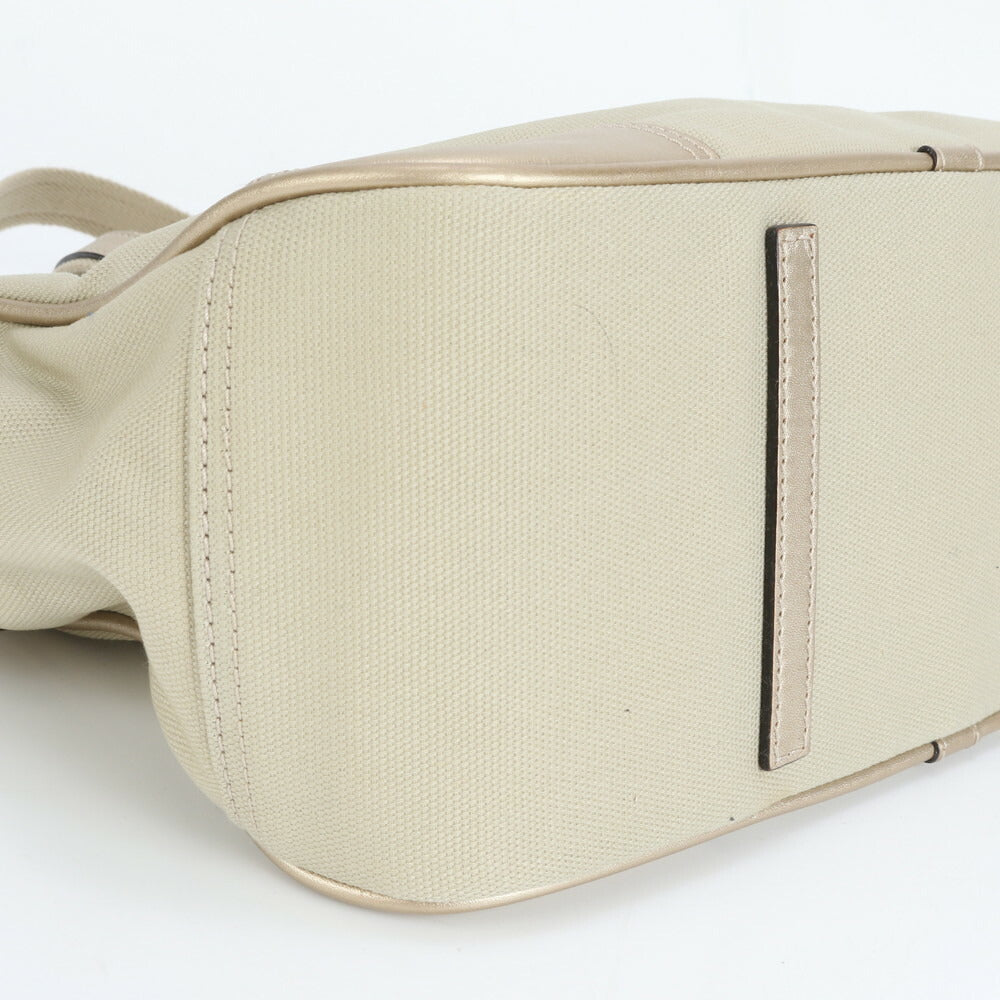 新品同様 ロエベ アナグラム ボルソ レザー トート バッグ 肩掛け ショルダー ハンド ベージュ かわいい レディース RRE CV35-4