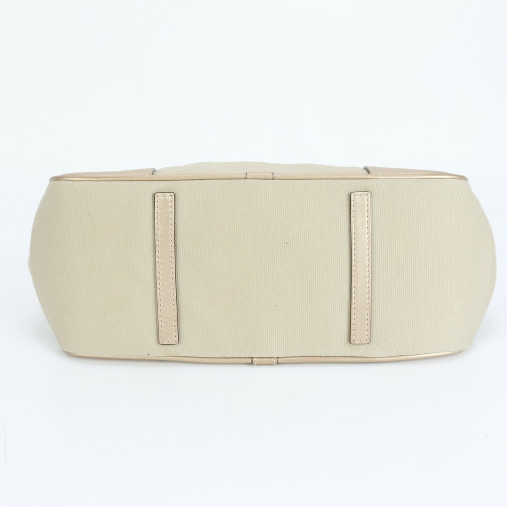 新品同様 ロエベ アナグラム ボルソ レザー トート バッグ 肩掛け ショルダー ハンド ベージュ かわいい レディース RRE CV35-4