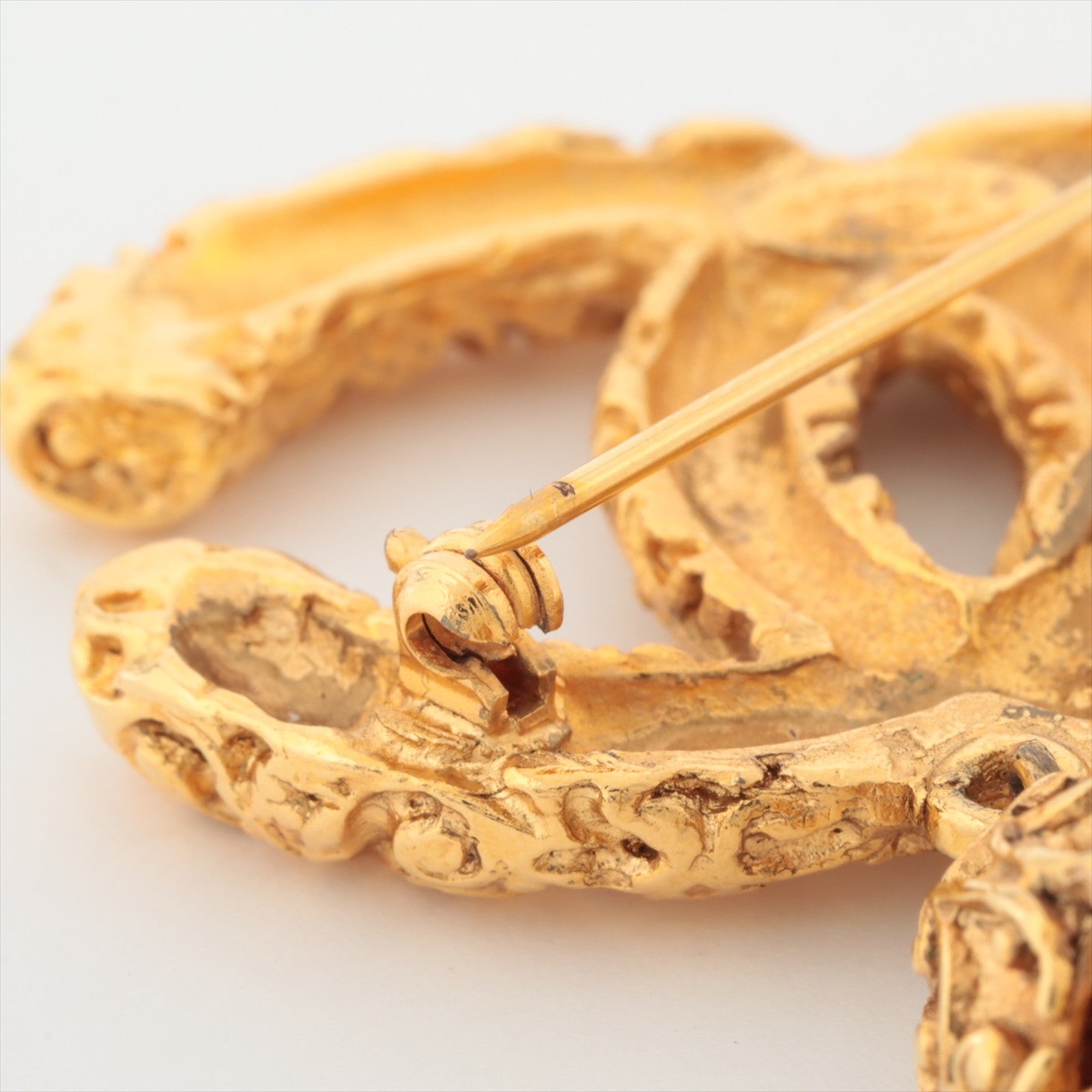 美品 ヴィンテージ シャネル ココマーク ブローチ 93A ゴールド アクセサリー チェーン タッセル 人気 レディース TTT 1020-E14