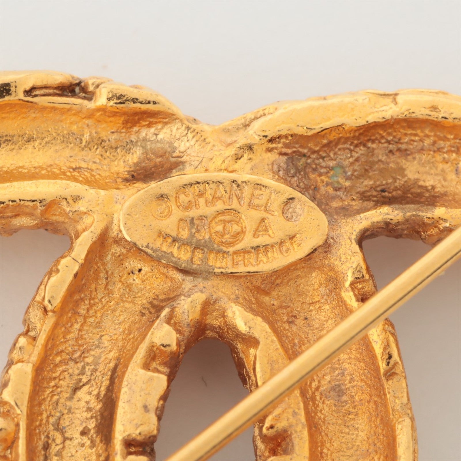 美品 ヴィンテージ シャネル ココマーク ブローチ 93A ゴールド アクセサリー チェーン タッセル 人気 レディース TTT 1020-E14