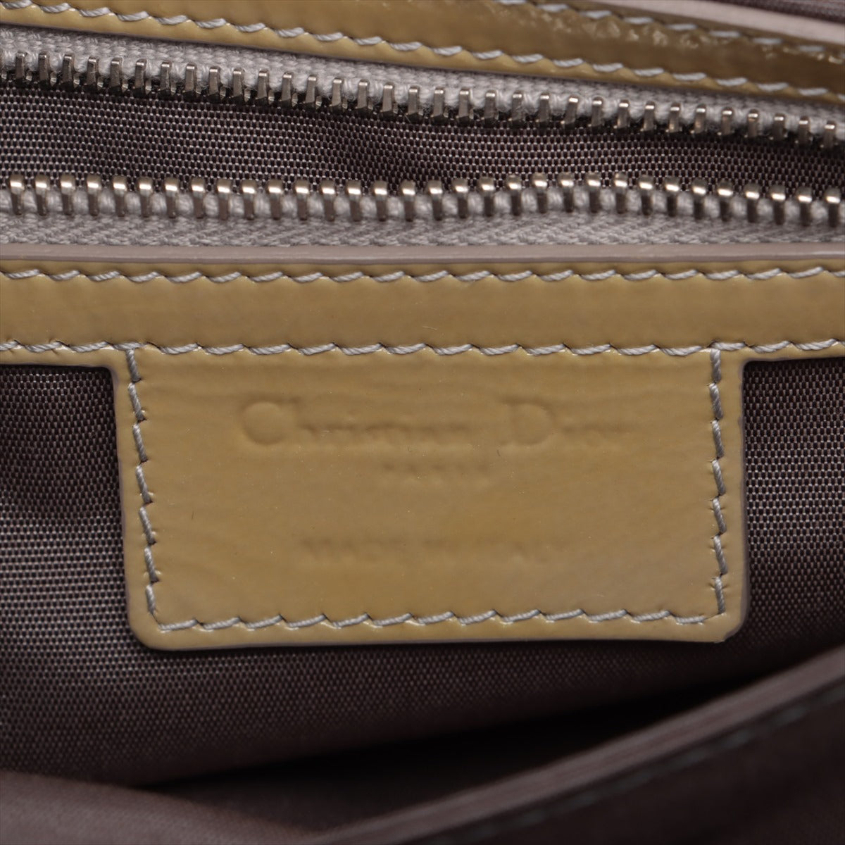 美品 クリスチャンディオール カナージュ ニューロック パテント レザー ショルダーバッグ 斜め掛け ハンド レディース EEE BS32-101