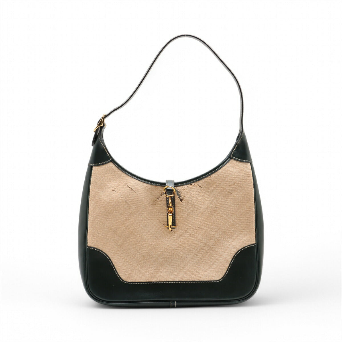 エルメス トリム 31 ストロー レザー ショルダーバッグ 肩掛け ベージュ グリーン トート ハンド レディース MMM BT30-133