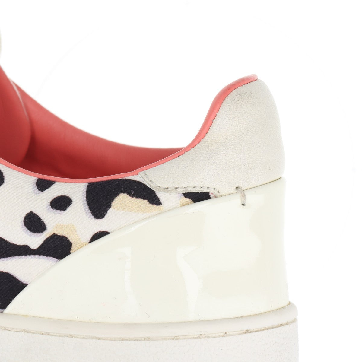 美品 ルイヴィトン レオパード 豹柄 ローカット スニーカー レースアップ 靴 フラット シューズ キャンバス レディース EEE BT30-44