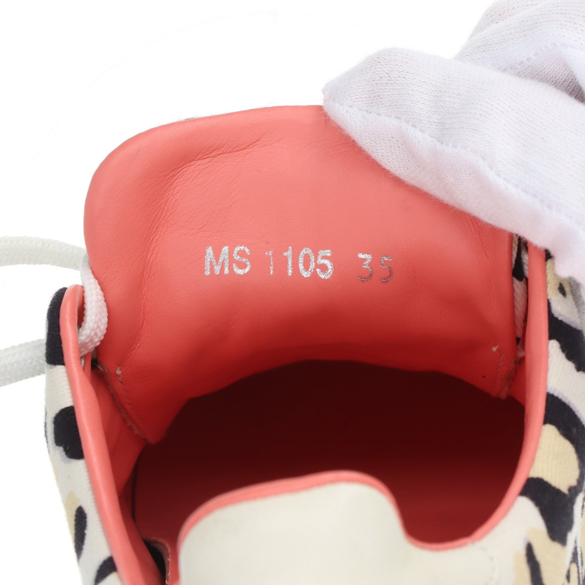 美品 ルイヴィトン レオパード 豹柄 ローカット スニーカー レースアップ 靴 フラット シューズ キャンバス レディース EEE BT30-44