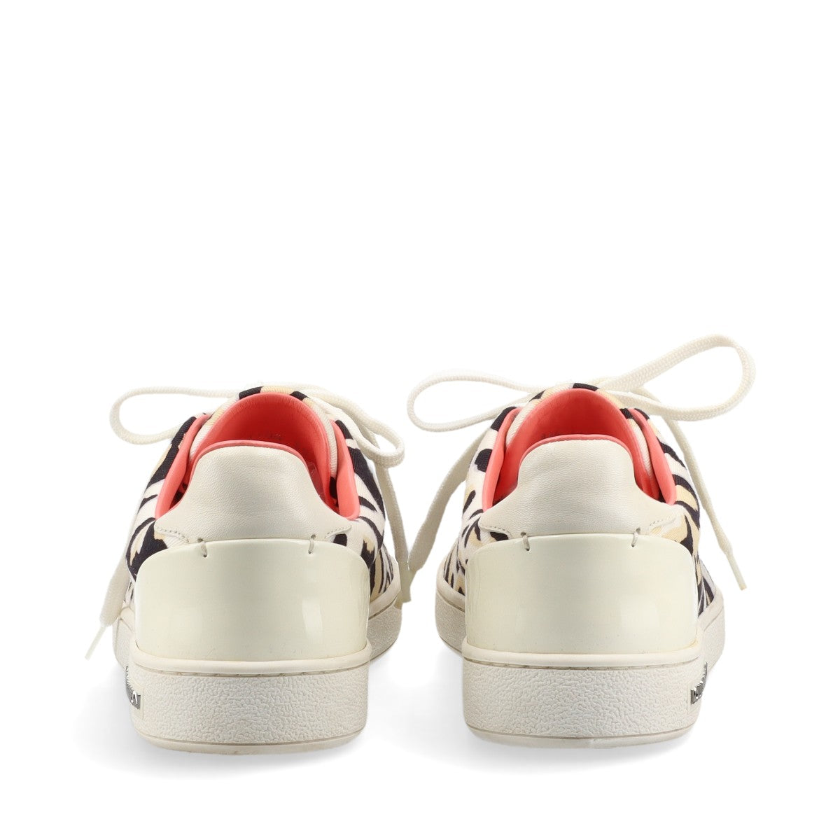 美品 ルイヴィトン レオパード 豹柄 ローカット スニーカー レースアップ 靴 フラット シューズ キャンバス レディース EEE BT30-44