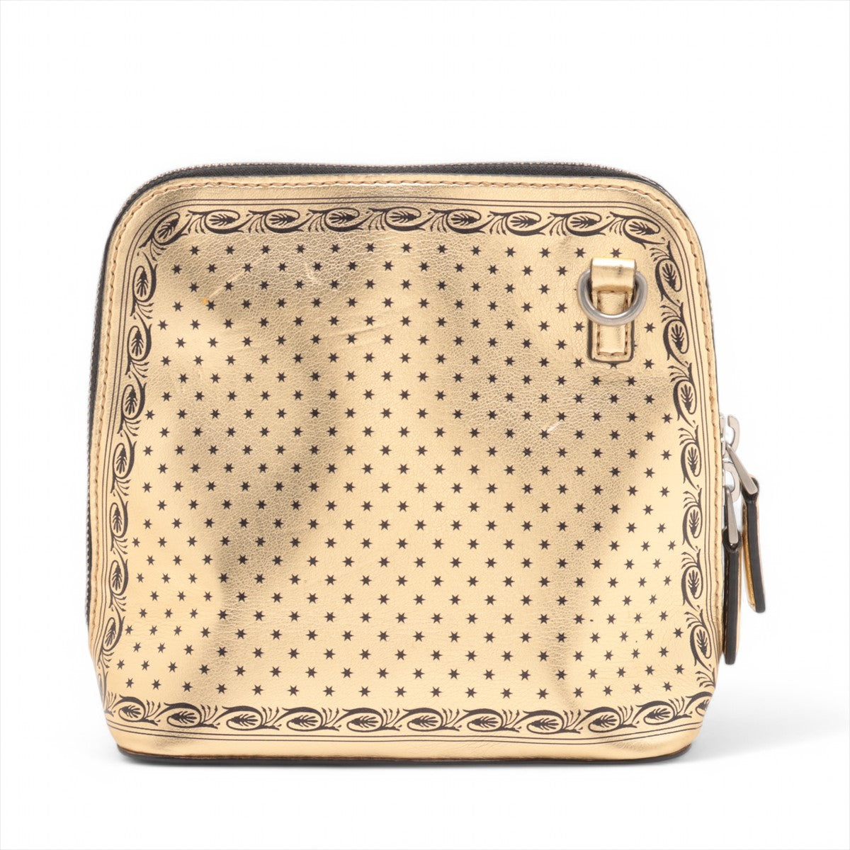 グッチ GUCCY グッシー プリント ゴールド 511189 レザー ショルダーバッグ 斜め掛け ハンド トート レディース MMM BT30-88