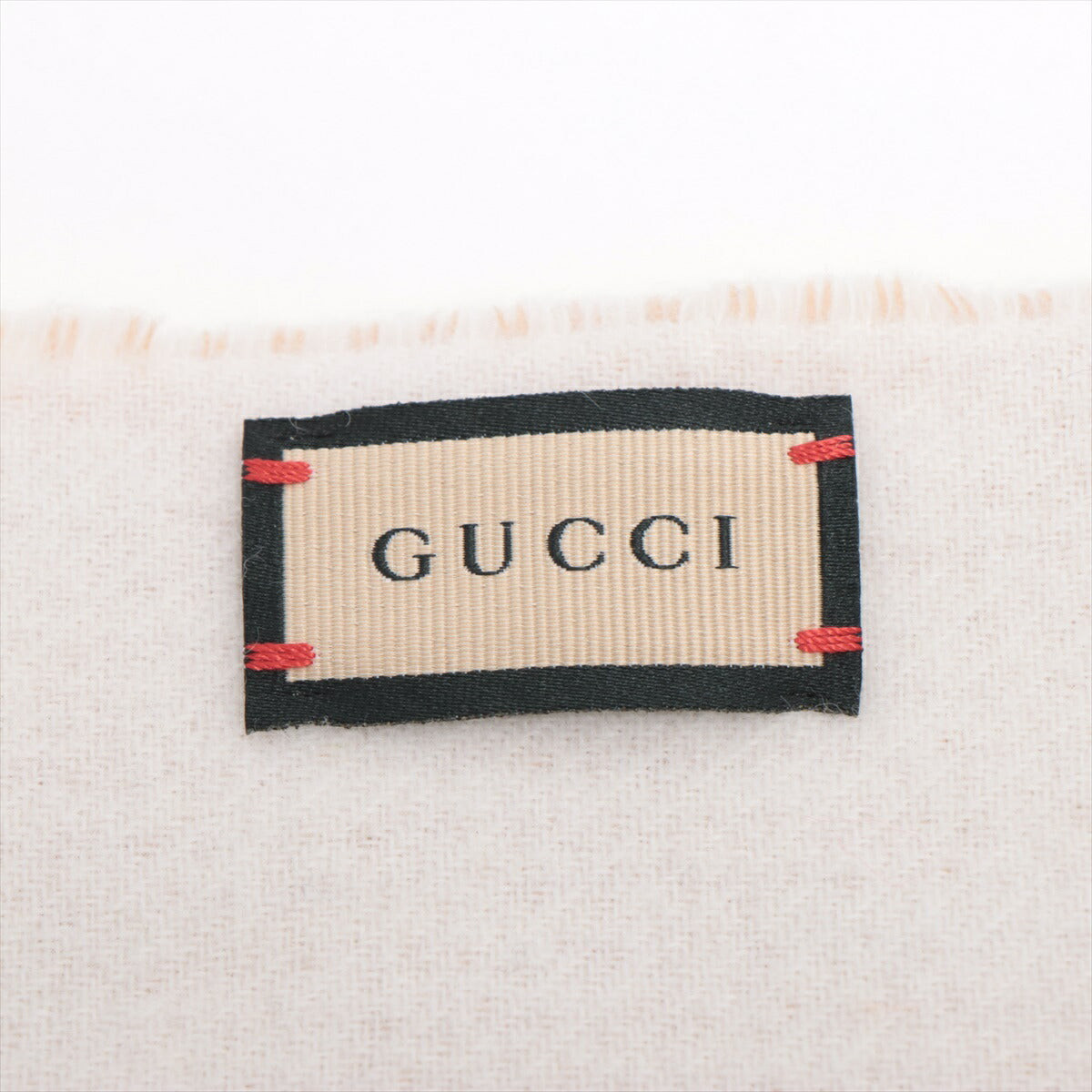 新品同様 グッチ ロゴ カシミヤ マフラー フリンジ ストール ショール 764268 レディース EEE BT30-1