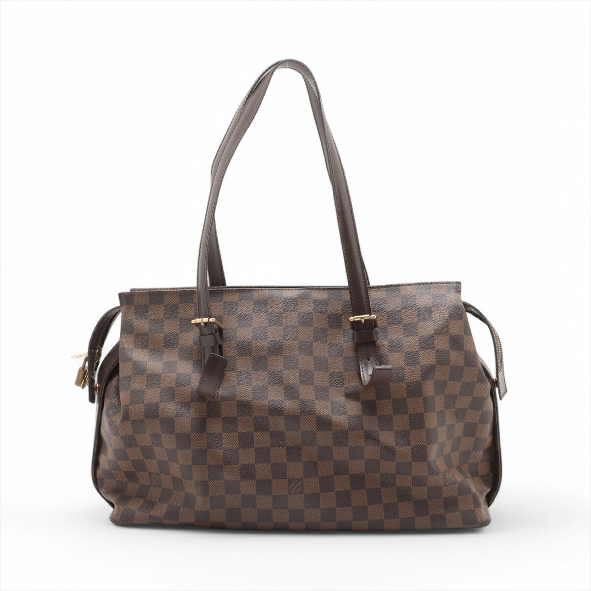 ルイヴィトン ダミエ チェルシー レザー PVC ショルダーバッグ 肩掛け トート ハンド 本革 レディース MMM BT30-97