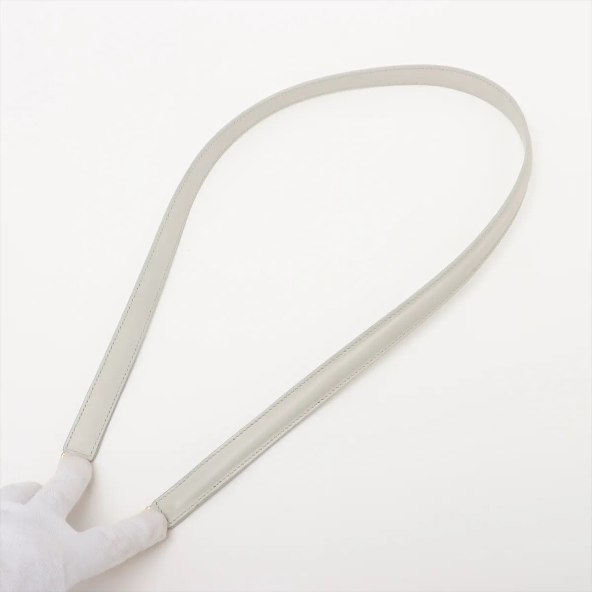 美品 セリーヌ ティーン バケット16 ホワイト レザー 2WAY ショルダーバッグ 斜め掛け ハンド 本革 レディース MMM CN50-12