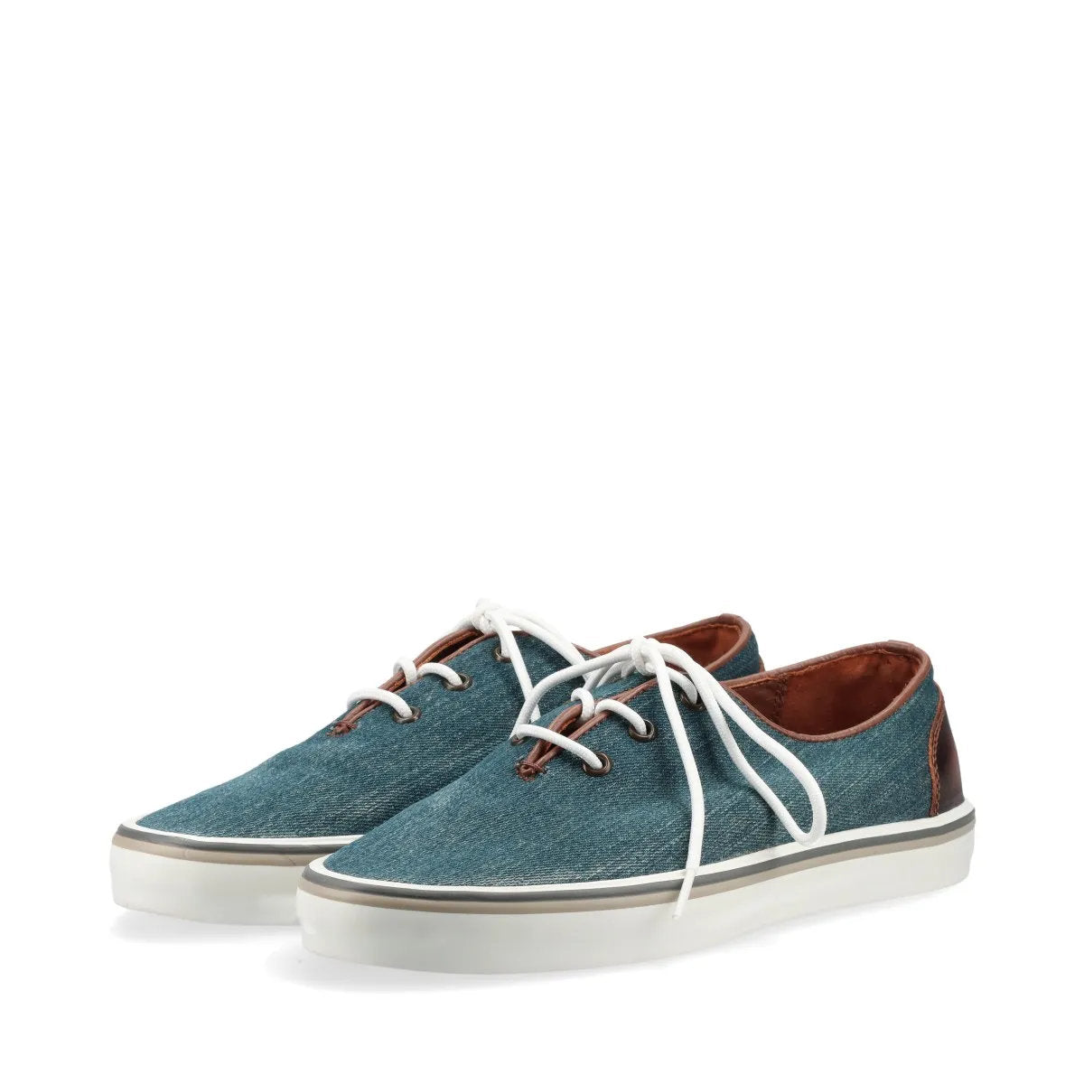 極美品 ベルルッティ デニム 7 ブルー レザー スニーカー ローカット レースアップ 靴 シューズ 紳士 メンズ MMM CO50-8