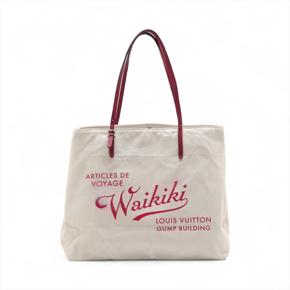 ルイヴィトン ワイキキ 限定 カバス GM レザー キャンバス トート バッグ 肩掛け ショルダー ハンド A4 レディース MMM CQ52-2