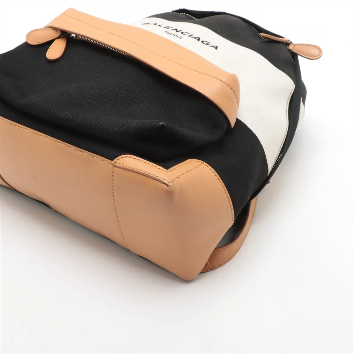 美品 バレンシアガ 409010 レザー キャンバス リュックサック リュック ショルダー バッグ ブラック A4 レディース MMM CS53-6