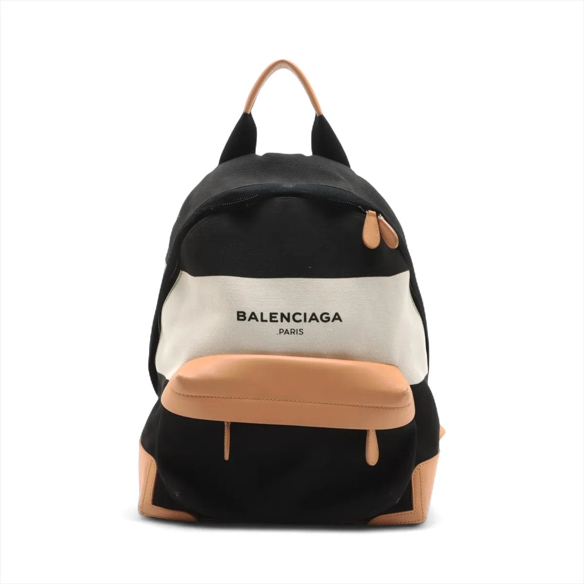 美品 バレンシアガ 409010 レザー キャンバス リュックサック リュック ショルダー バッグ ブラック A4 レディース MMM CS53-6