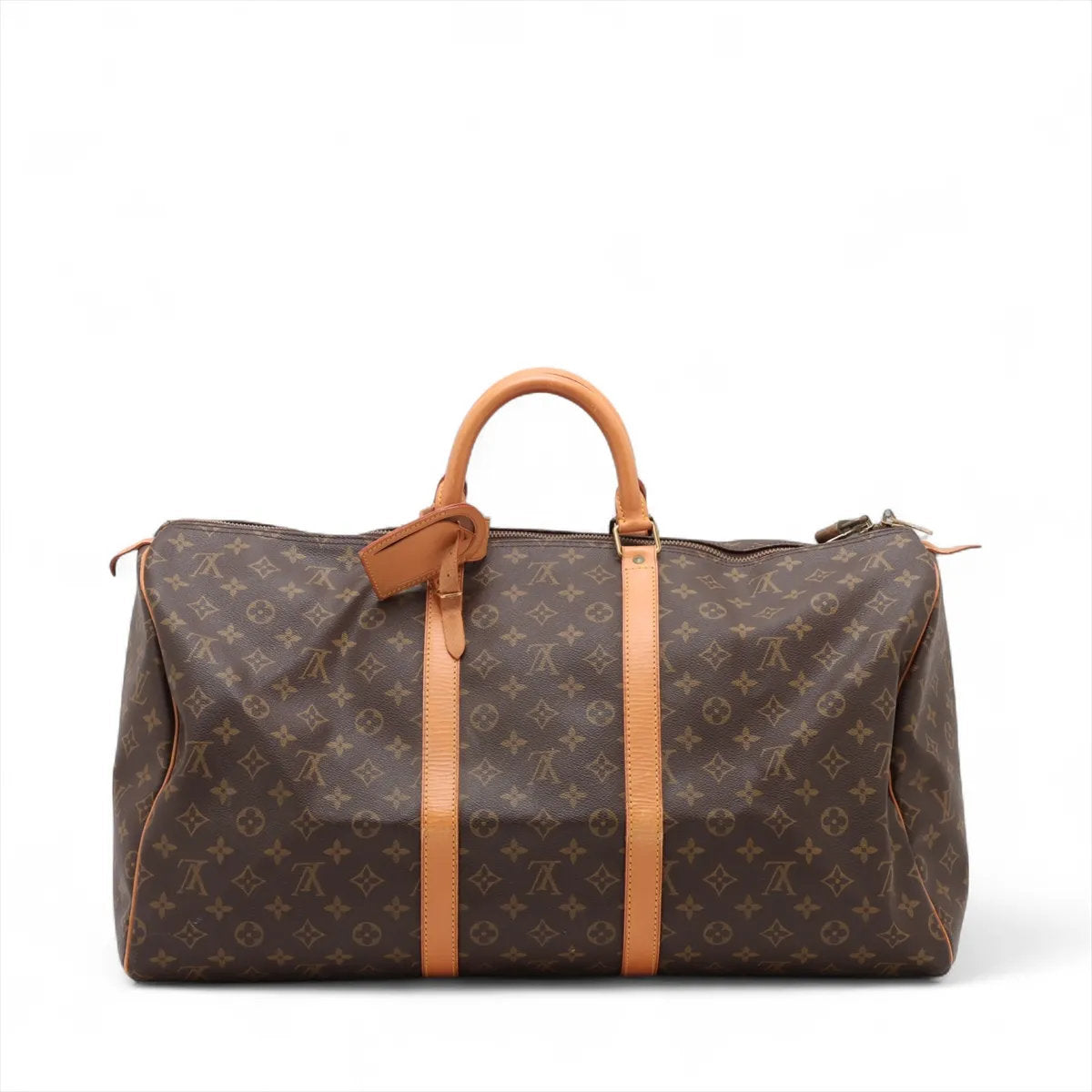 美品 ルイヴィトン モノグラム キーポル 55 M41424 レザー ボストン バッグ 出張 旅行 トート 本革 メンズ レディース MMM CS54-2