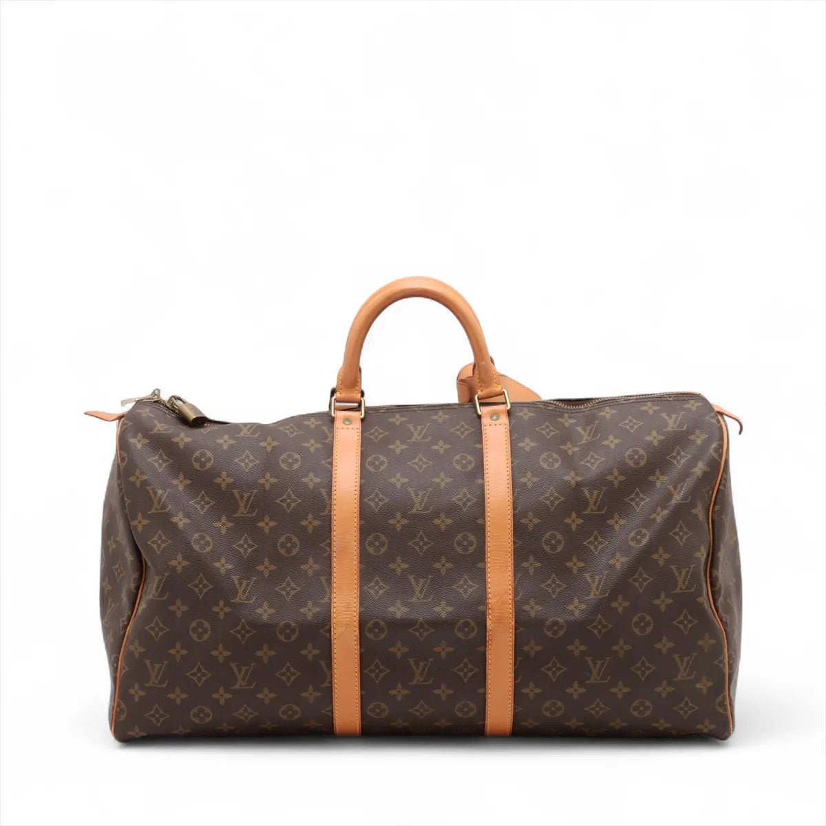 美品 ルイヴィトン モノグラム キーポル 55 M41424 レザー ボストン バッグ 出張 旅行 トート 本革 メンズ レディース MMM CS54-2