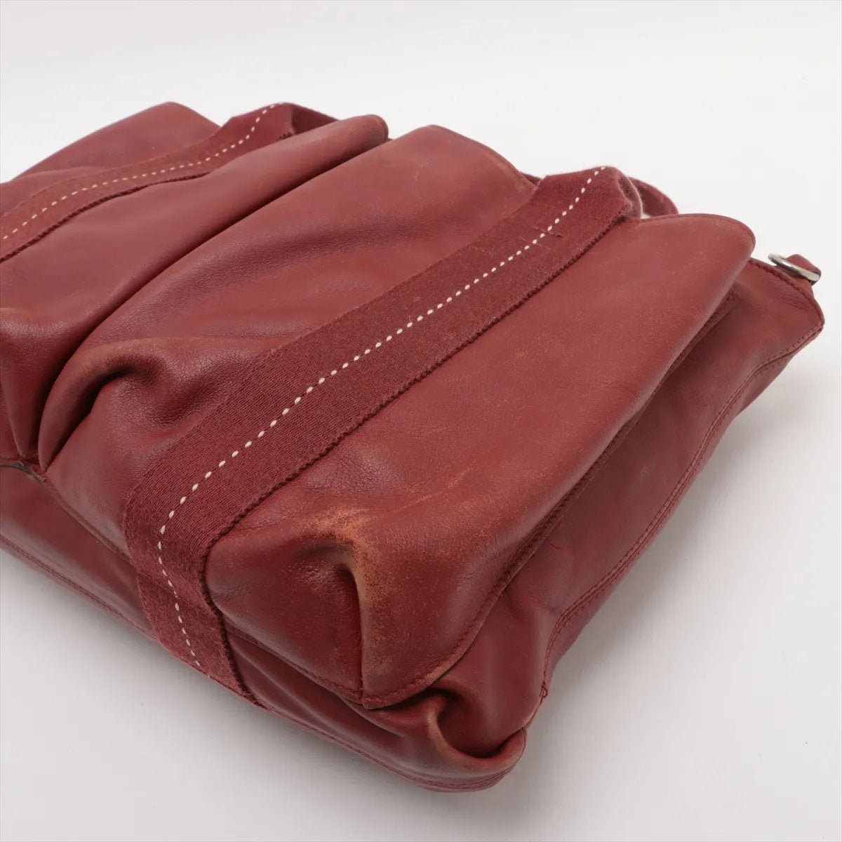 美品 エルメス キャラバンホリゾンタルMM ヴォーデルマ レザー 2WAY トート バッグ 斜め掛け ショルダー メンズ レディース MMM CS53-7