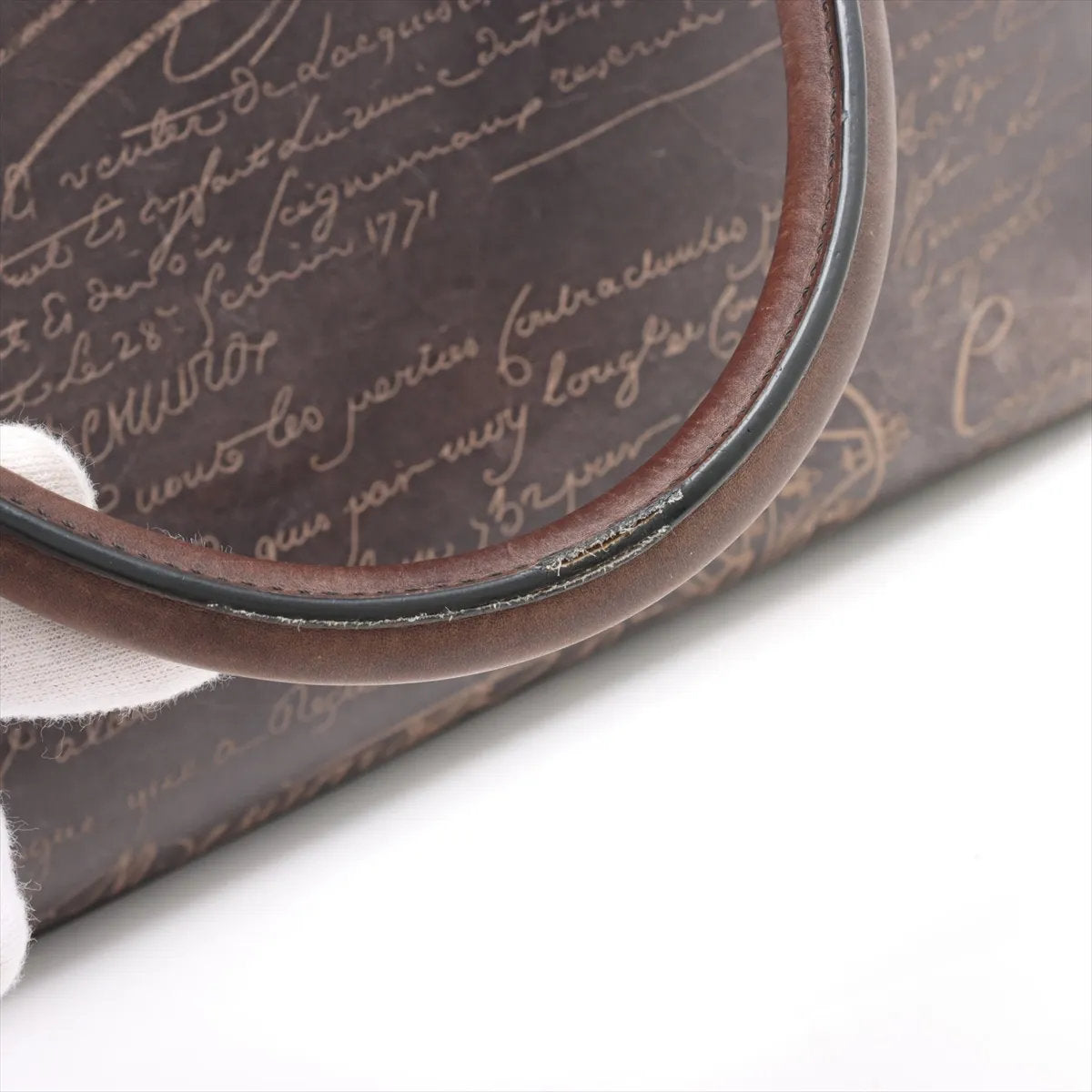 極美品 ベルルッティ トゥジュール カリグラフィ スクリット レザー トート バッグ ショルダー ビジネス 通勤 A4 メンズ EEE CU55-2