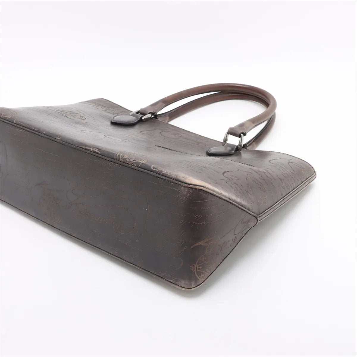 極美品 ベルルッティ トゥジュール カリグラフィ スクリット レザー トート バッグ ショルダー ビジネス 通勤 A4 メンズ EEE CU55-2