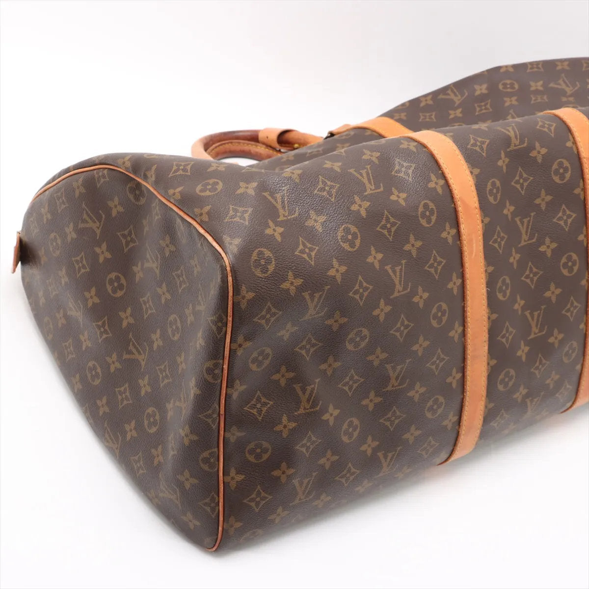 美品 ルイヴィトン モノグラム キーポル60 M41422 レザー ボストン バッグ 出張 旅行 トート ビジネス 紳士 A4 メンズ EEE CU54-10