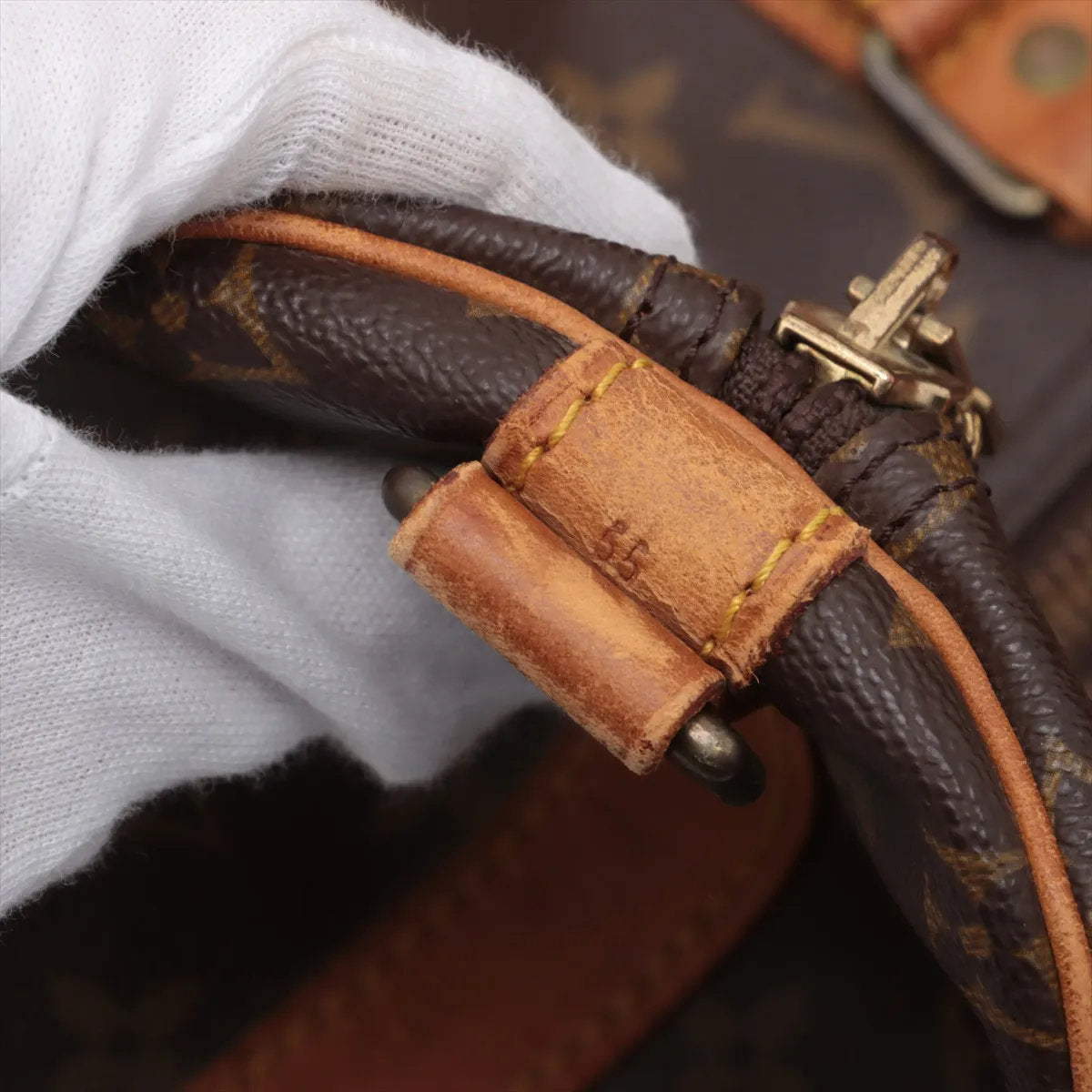 ルイヴィトン モノグラム キーポル バンドリエール 55 M41414 レザー 2WAY ボストン バッグ ショルダー 旅行 A4 メンズ EEE CV55-6