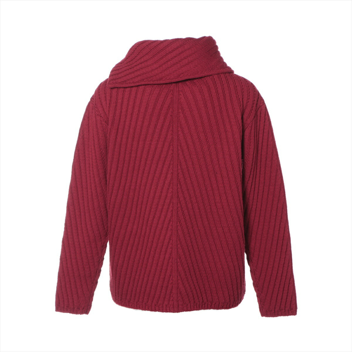 極美品 エルメス ウール ニット 34 レッド ファッション 洋服 トップス セーター おしゃれ レディース MMM BX50-25