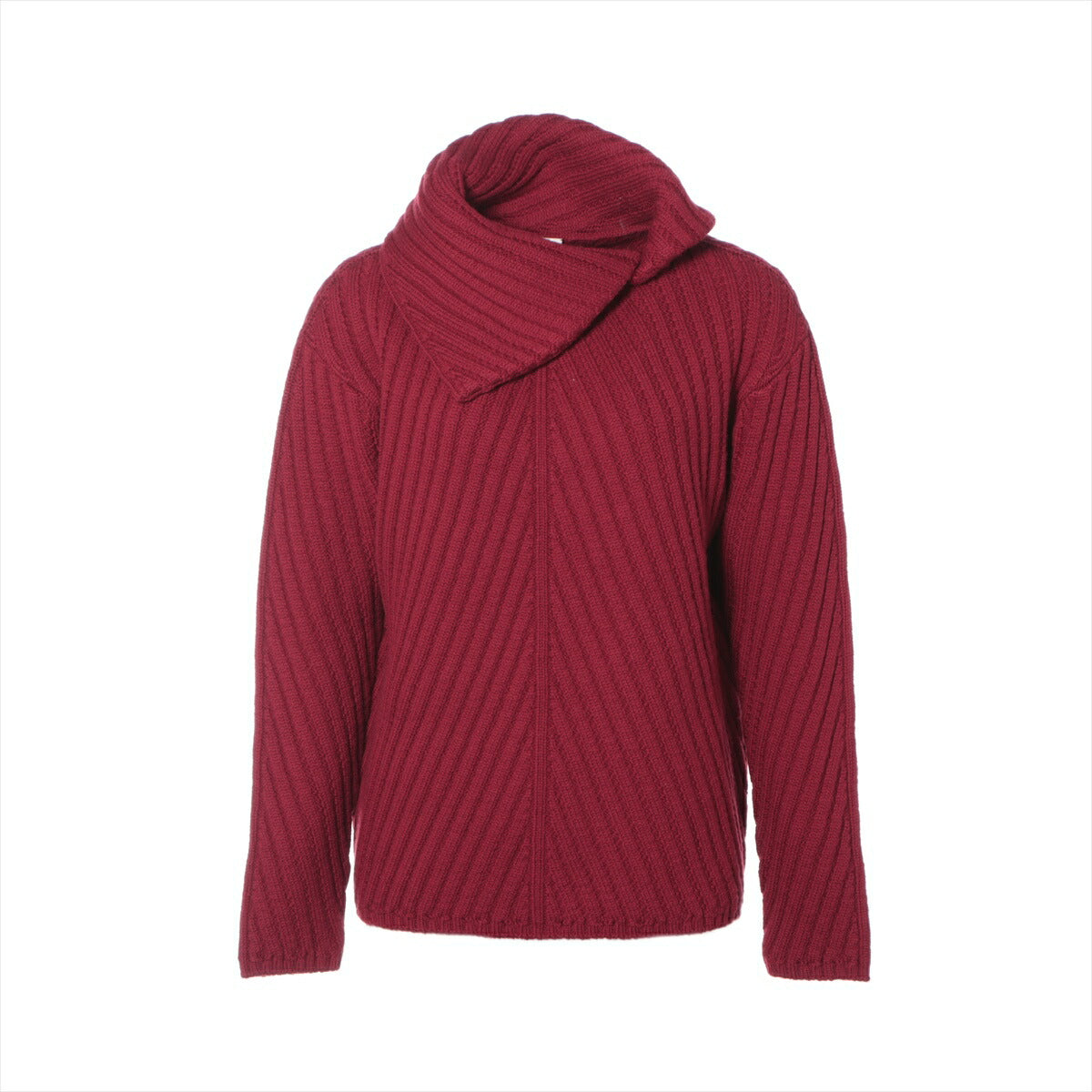 極美品 エルメス ウール ニット 34 レッド ファッション 洋服 トップス セーター おしゃれ レディース MMM BX50-25